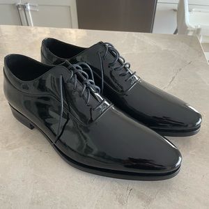 Suitsupply Men’s Black Patent Tuxedo Oxford Shoes